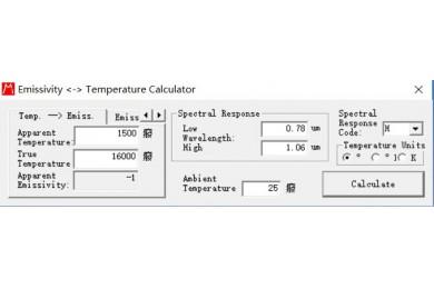 emissivity calculator